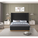 Meridian Halton Black Boucle Fabric Queen Bed (3 Boxes) IMAGE 4