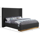 Meridian Halton Black Boucle Fabric Queen Bed (3 Boxes) IMAGE 7