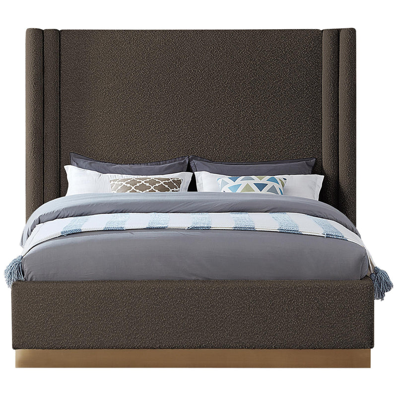 Meridian Halton Brown Boucle Fabric Queen Bed (3 Boxes) IMAGE 3