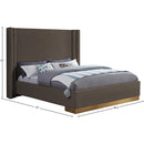 Meridian Halton Brown Boucle Fabric Queen Bed (3 Boxes) IMAGE 7