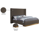 Meridian Halton Brown Boucle Fabric Queen Bed (3 Boxes) IMAGE 8