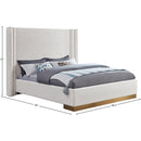 Meridian Halton Cream Boucle Fabric King Bed (3 Boxes) IMAGE 7