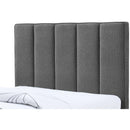 Meridian Harper Grey Linen Textured Fabric Twin Trundle Bed IMAGE 7