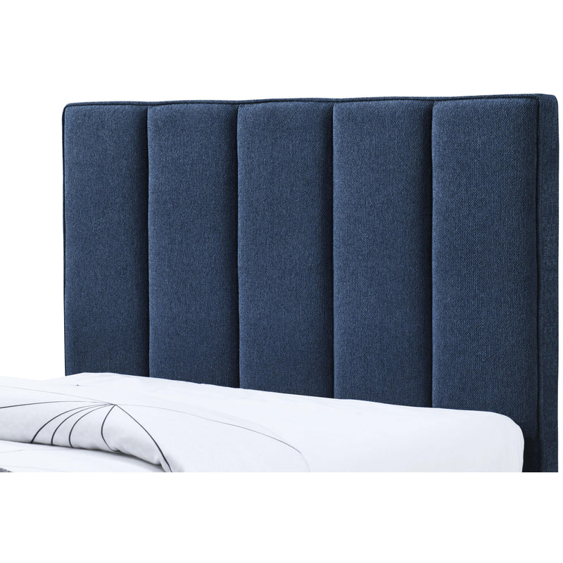 Meridian Harper Navy Linen Textured Fabric Twin Trundle Bed IMAGE 7