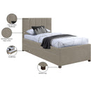 Meridian Hudson Beige Vegan Leather Twin Trundle Bed IMAGE 10