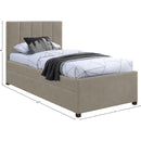 Meridian Hudson Beige Vegan Leather Twin Trundle Bed IMAGE 9