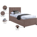 Meridian Hudson Brown Vegan Leather Twin Trundle Bed IMAGE 10