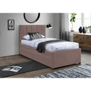 Meridian Hudson Brown Vegan Leather Twin Trundle Bed IMAGE 2