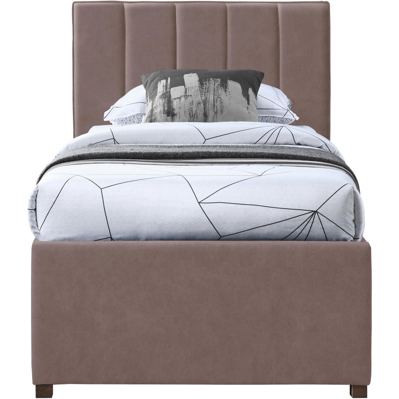 Meridian Hudson Brown Vegan Leather Twin Trundle Bed IMAGE 3