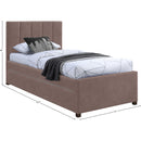 Meridian Hudson Brown Vegan Leather Twin Trundle Bed IMAGE 9