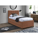 Meridian Hudson Cognac Vegan Leather Twin Trundle Bed IMAGE 2