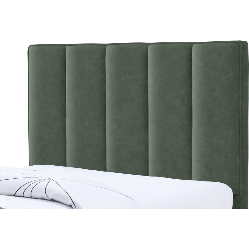 Meridian Hudson Green Vegan Leather Twin Trundle Bed IMAGE 7