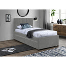 Meridian Hudson Grey Vegan Leather Twin Trundle Bed IMAGE 2