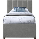 Meridian Hudson Grey Vegan Leather Twin Trundle Bed IMAGE 3