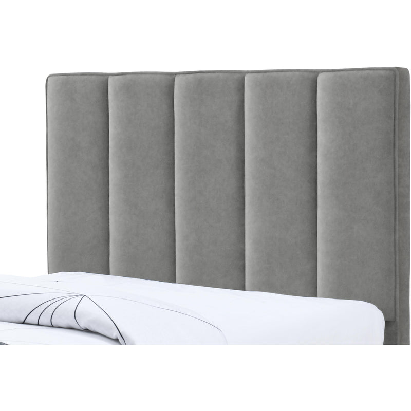 Meridian Hudson Grey Vegan Leather Twin Trundle Bed IMAGE 7