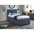 Meridian Hudson Navy Vegan Leather Twin Trundle Bed IMAGE 2