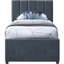 Meridian Hudson Navy Vegan Leather Twin Trundle Bed IMAGE 3