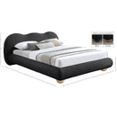 Meridian Hyde Black Boucle Fabric Queen Bed (3 Boxes) IMAGE 11