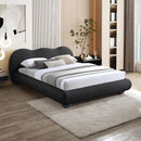 Meridian Hyde Black Boucle Fabric Queen Bed (3 Boxes) IMAGE 4