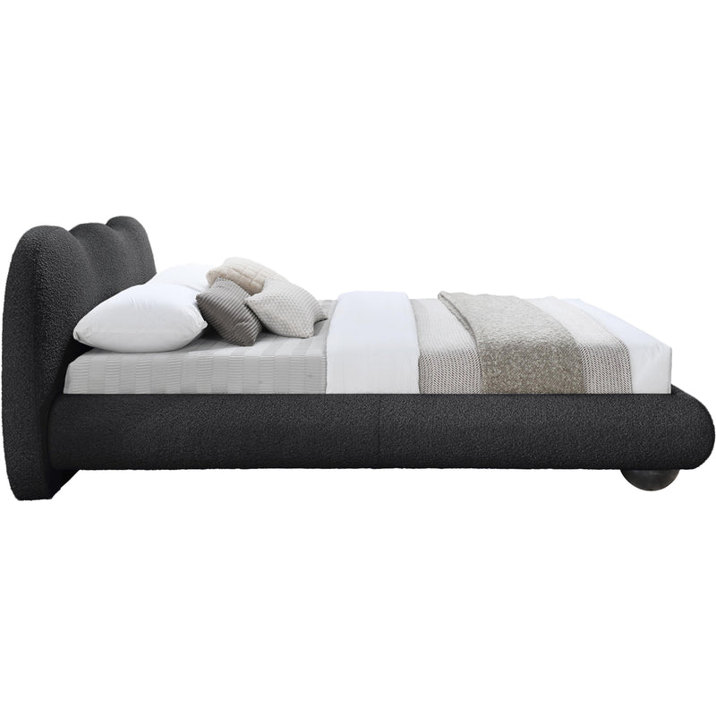 Meridian Hyde Black Boucle Fabric Queen Bed (3 Boxes) IMAGE 8
