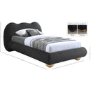 Meridian Hyde Black Boucle Fabric Twin Bed (3 Boxes) IMAGE 11