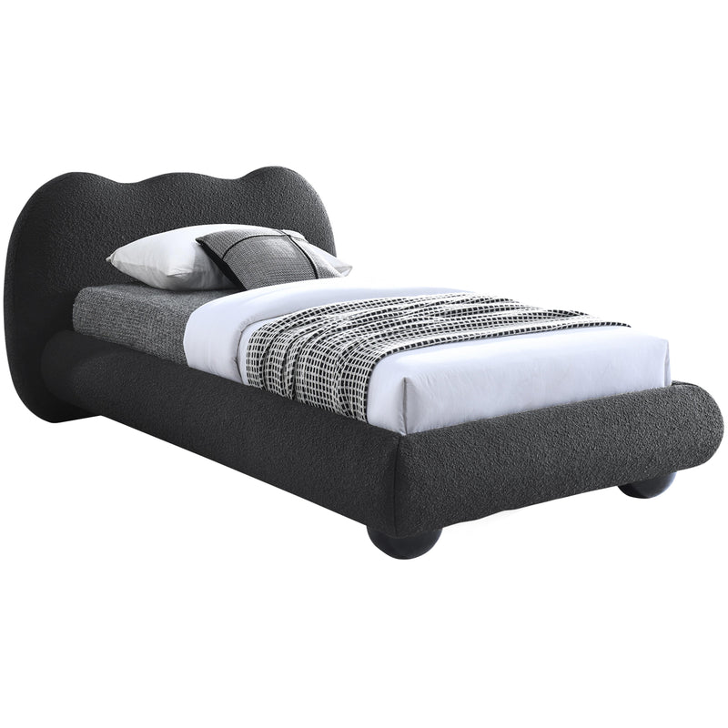 Meridian Hyde Black Boucle Fabric Twin Bed (3 Boxes) IMAGE 2