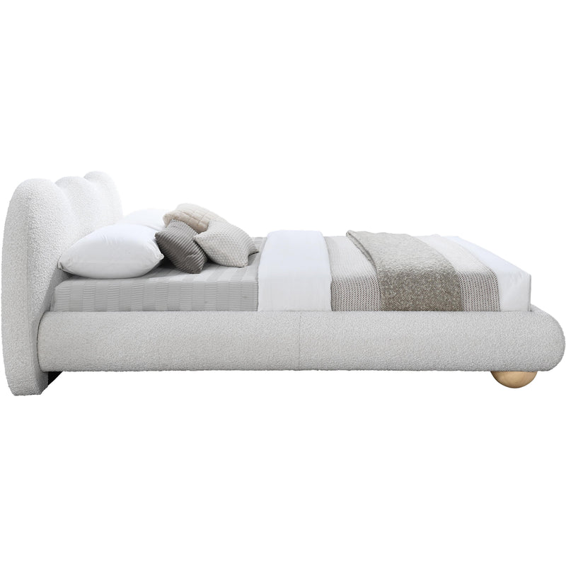 Meridian Hyde Cream Boucle Fabric Full Bed (3 Boxes) IMAGE 7