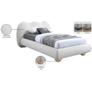 Meridian Hyde Cream Boucle Fabric Twin Bed (3 Boxes) IMAGE 10