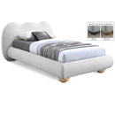 Meridian Hyde Cream Boucle Fabric Twin Bed (3 Boxes) IMAGE 1