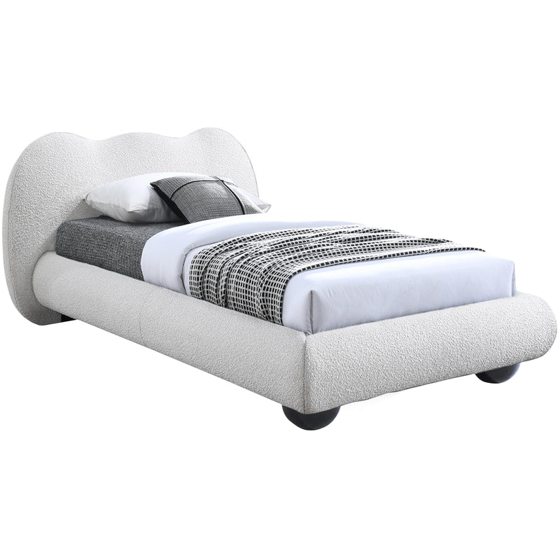 Meridian Hyde Cream Boucle Fabric Twin Bed (3 Boxes) IMAGE 2