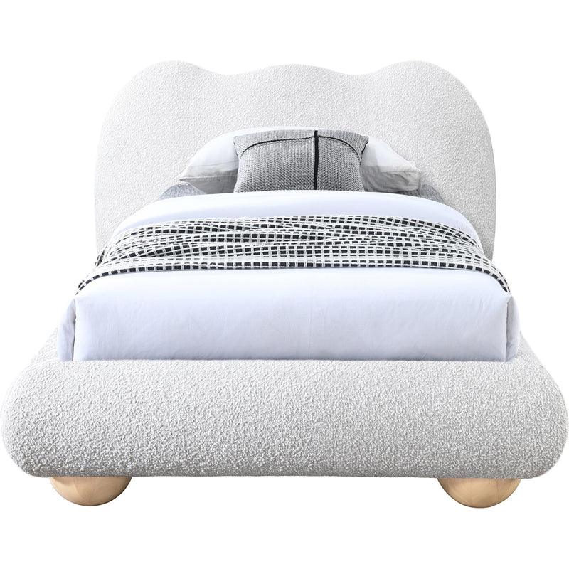 Meridian Hyde Cream Boucle Fabric Twin Bed (3 Boxes) IMAGE 5