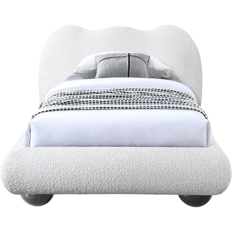 Meridian Hyde Cream Boucle Fabric Twin Bed (3 Boxes) IMAGE 6