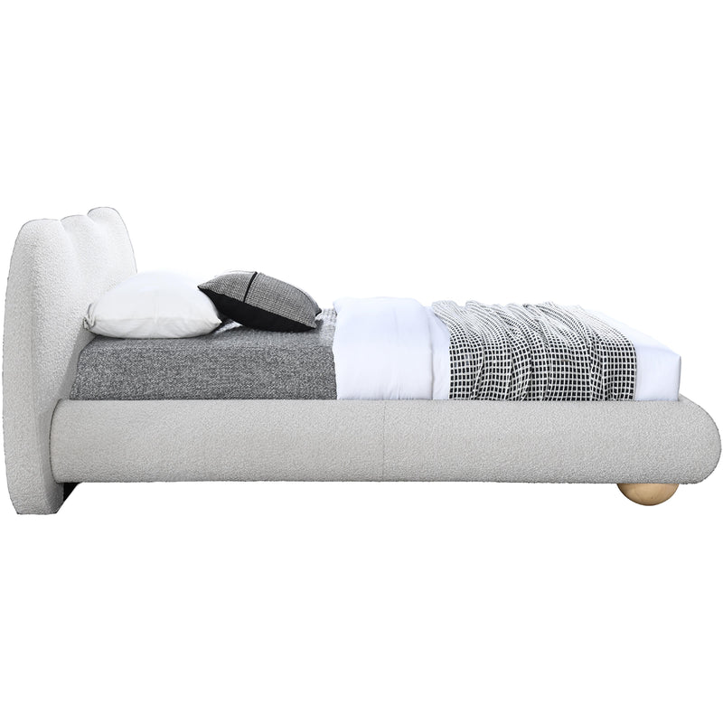 Meridian Hyde Cream Boucle Fabric Twin Bed (3 Boxes) IMAGE 7