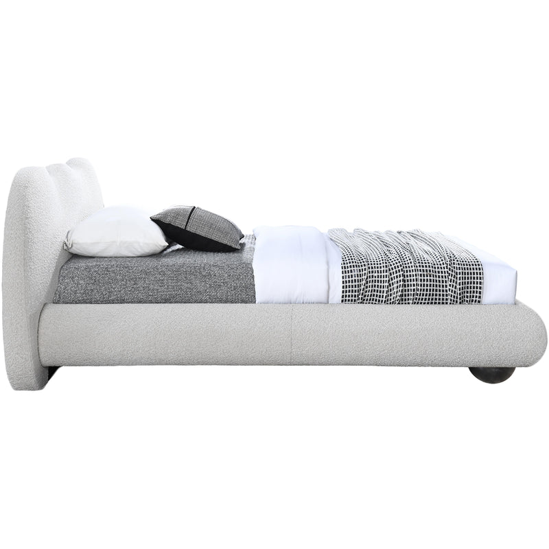 Meridian Hyde Cream Boucle Fabric Twin Bed (3 Boxes) IMAGE 8