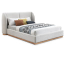 Meridian Jardin Cream Boucle Fabric King Bed (3 Boxes) IMAGE 1