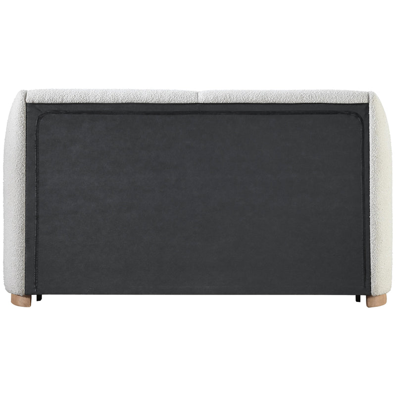 Meridian Jardin Cream Boucle Fabric King Bed (3 Boxes) IMAGE 4