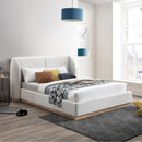 Meridian Jardin Cream Boucle Fabric Queen Bed (3 Boxes) IMAGE 2