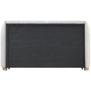 Meridian Jardin Cream Boucle Fabric Queen Bed (3 Boxes) IMAGE 4