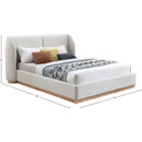 Meridian Jardin Cream Boucle Fabric Queen Bed (3 Boxes) IMAGE 7