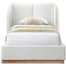 Meridian Jardin Cream Boucle Fabric Twin Bed (3 Boxes) IMAGE 3