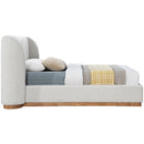 Meridian Jardin Cream Boucle Fabric Twin Bed (3 Boxes) IMAGE 5