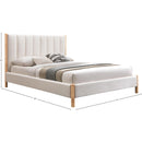 Meridian Kona Cream Polyester Fabric Full Bed IMAGE 7