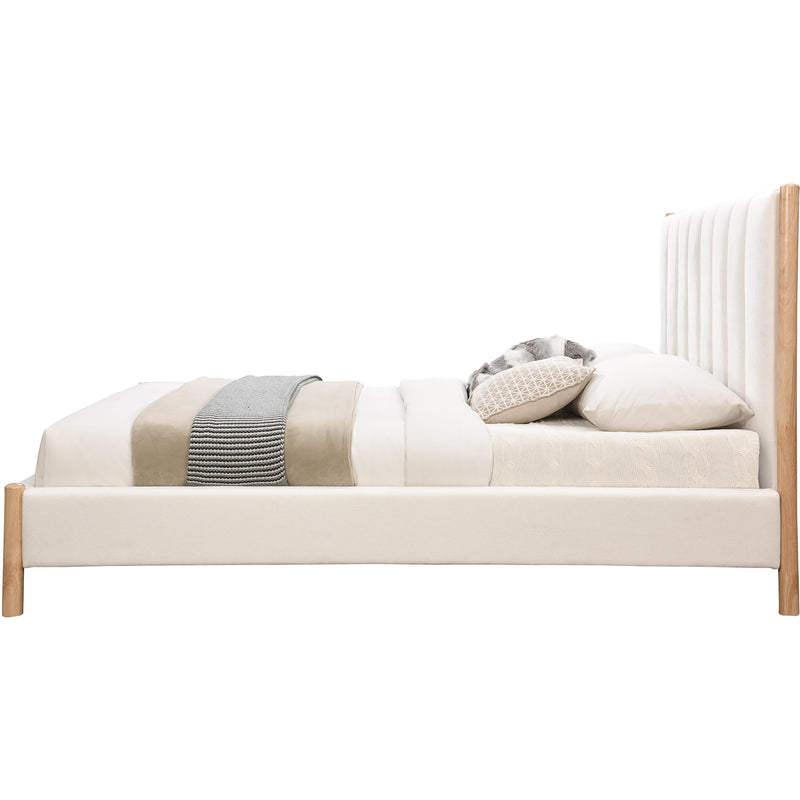 Meridian Kona Cream Polyester Fabric King Bed IMAGE 4