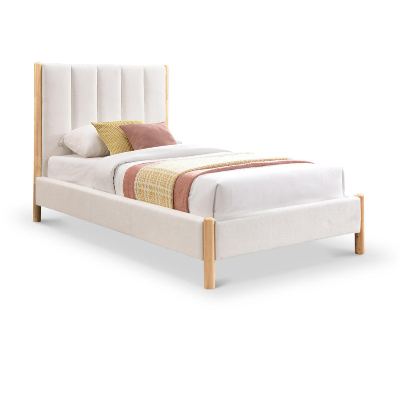 Meridian Kona Cream Polyester Fabric Twin Bed IMAGE 1
