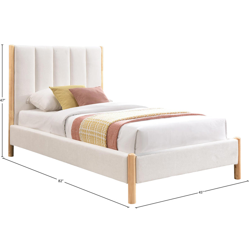 Meridian Kona Cream Polyester Fabric Twin Bed IMAGE 7