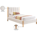 Meridian Kona Cream Polyester Fabric Twin Bed IMAGE 8