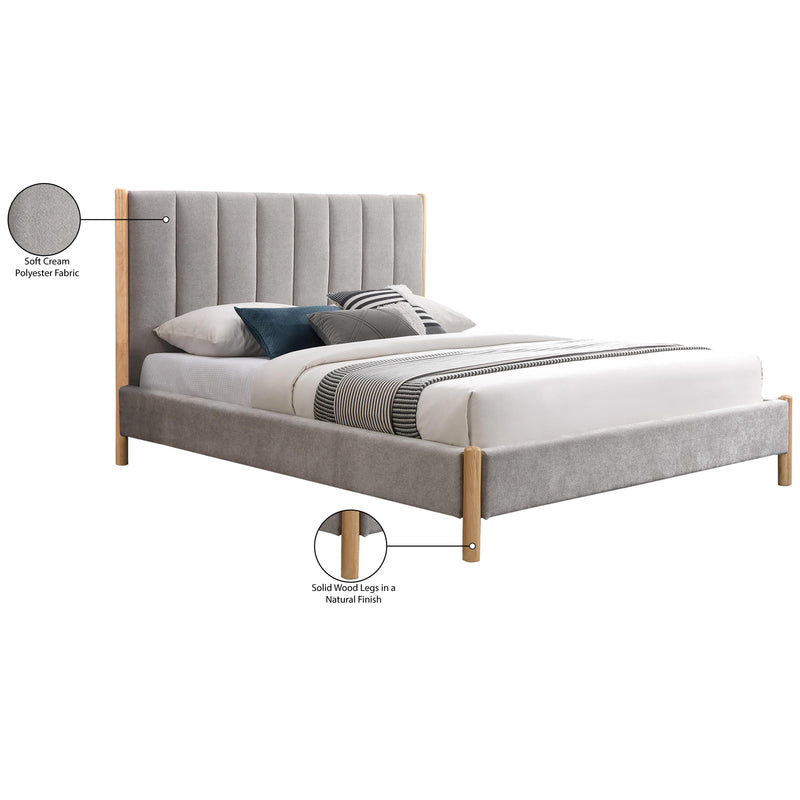 Meridian Kona Grey Polyester Fabric Full Bed IMAGE 8