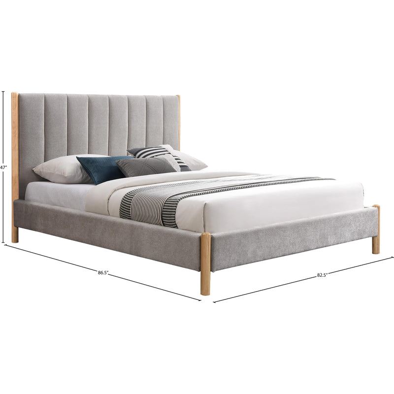 Meridian Kona Grey Polyester Fabric King Bed IMAGE 7