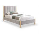 Meridian Kona Grey Polyester Fabric Twin Bed IMAGE 1