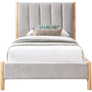 Meridian Kona Grey Polyester Fabric Twin Bed IMAGE 3